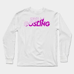 Ryan Gosling vector art fan works graphic design by ironpalette Long Sleeve T-Shirt